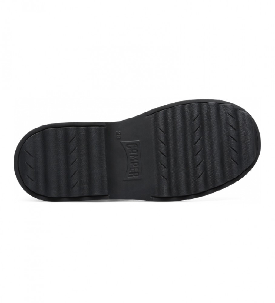 Botas de tornozelo de couro preto Camper North Kids