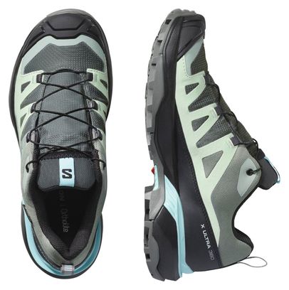 Chaussures de Randonnée Salomon X Ultra 360 GTX Gris/Vert Femme
