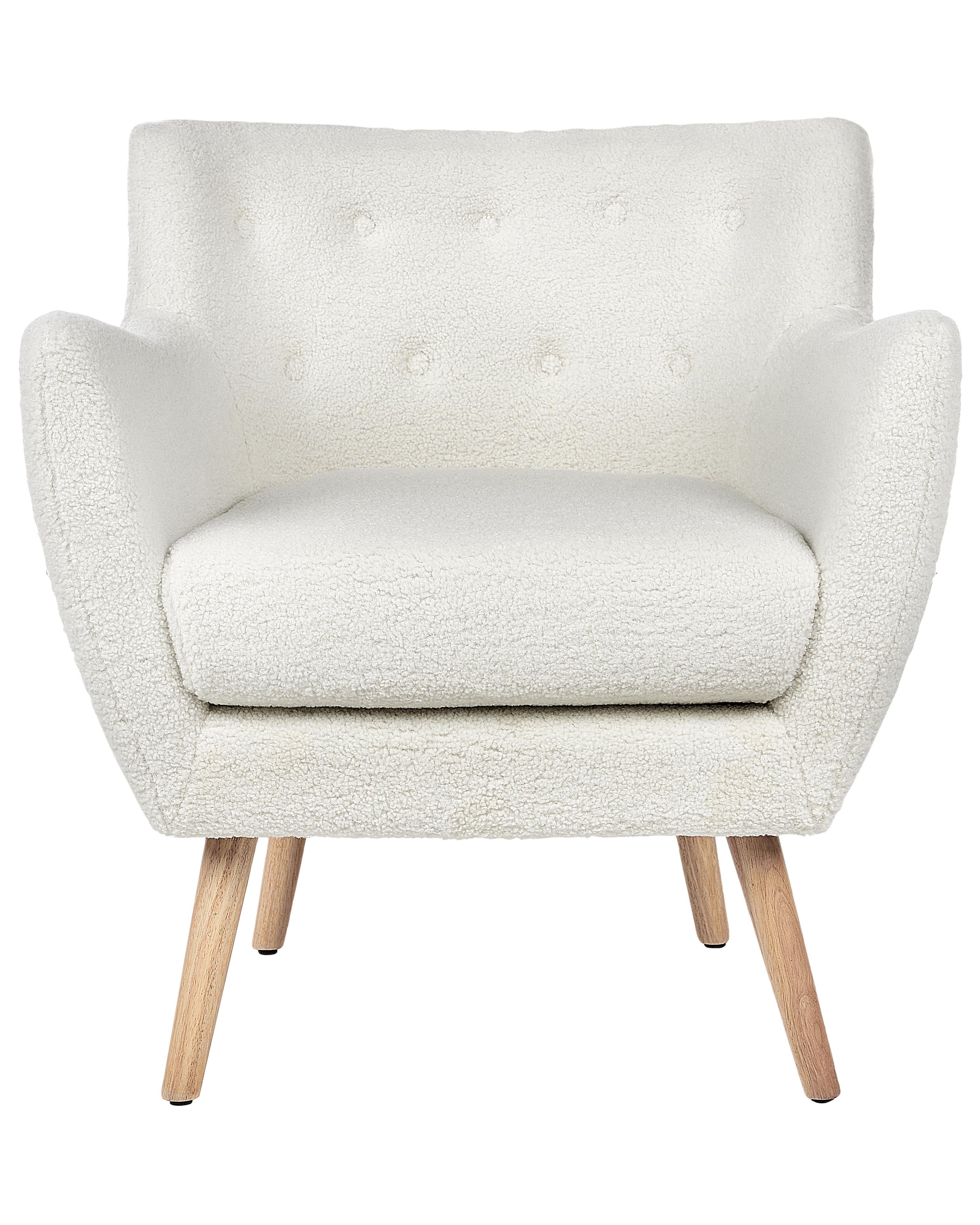 Fauteuil DRAMMEN Bouclé Wit