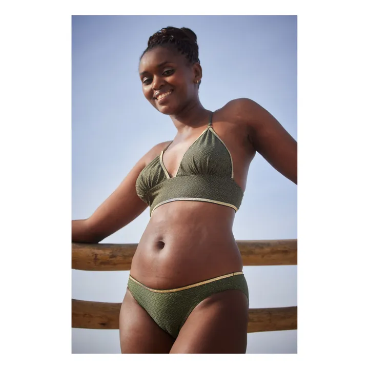 La Nouvelle Bas de Maillot Georgia Métallisé | Vert kaki