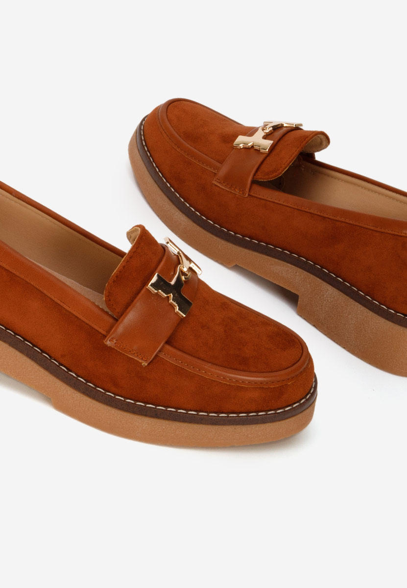 Mocassins en daim chameau Hareia