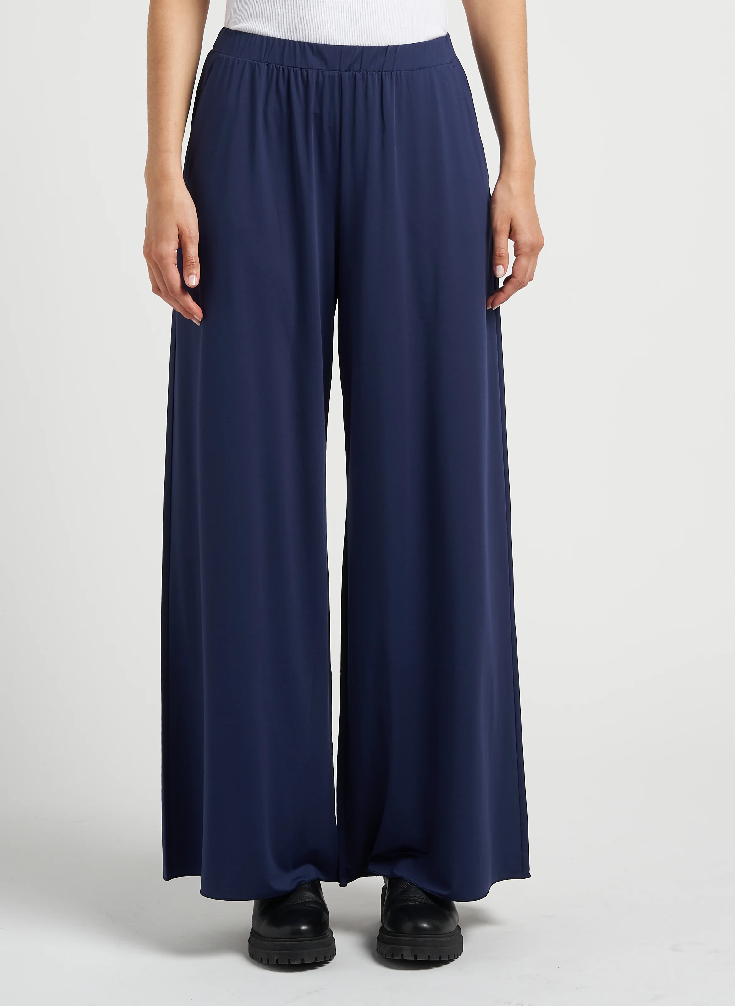 CAMILLA - Pantalon large fluide| Bleu