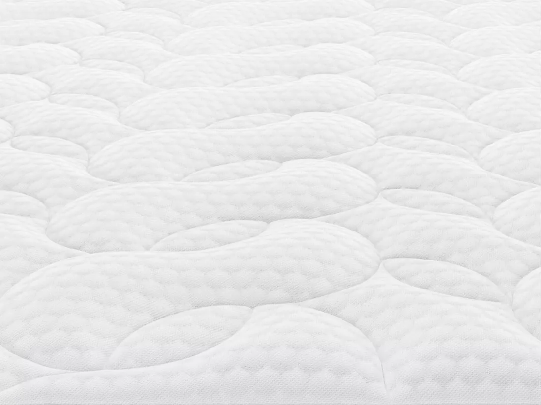 Ensemble 180 x 200 cm sommier coffre blanc + matelas anti-feu ressorts ensachés et surmatelas intégré ép.28cm - DELICE de YSMÉE HÔTEL