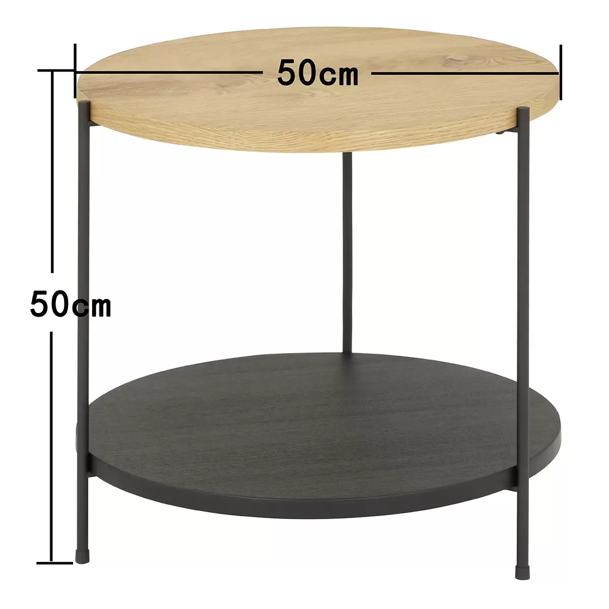 Salontisch Rondo 1 Eiche,schwarz