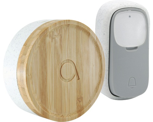 Avidsen Bamboo Draadloze Deurbel Plug-In, 32 Melodieën, Batterijloze Werking, Tot 150 m