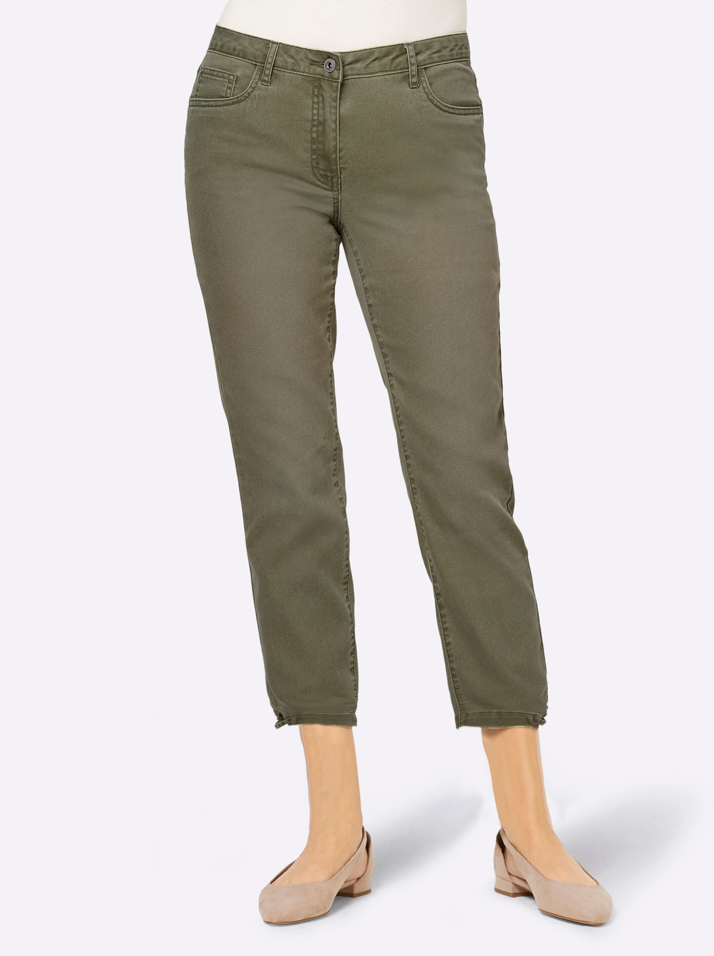 Jeans in oliv