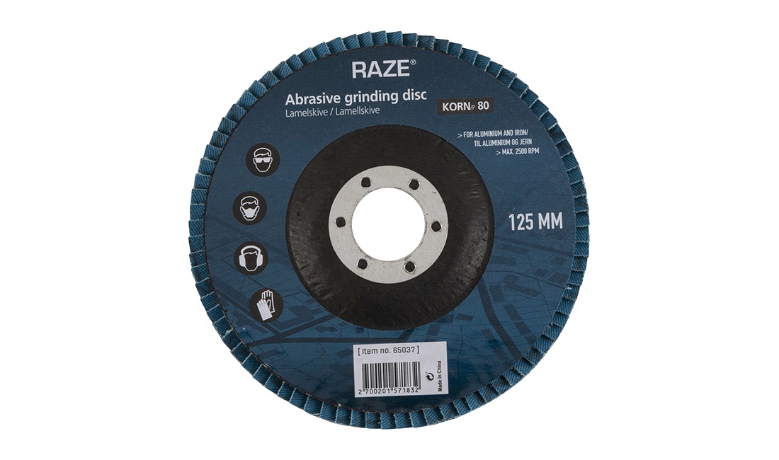 Lamelskive 125 mm korn 80
