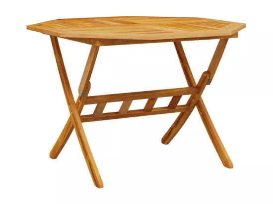 Table pliable de jardin Ø110x75 cm bois d'acacia solide
