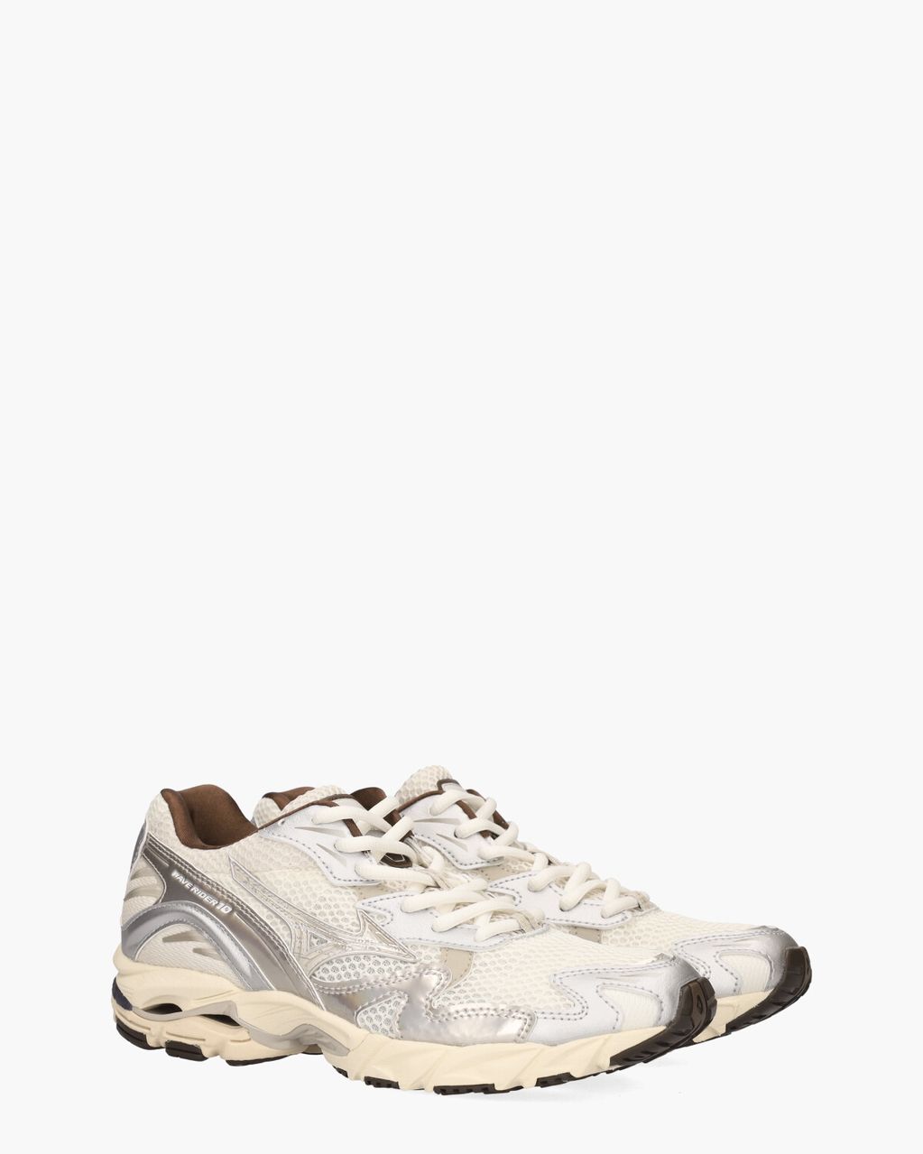 Mizuno Wave Rider 10 Off-White/Zilver Herensneakers