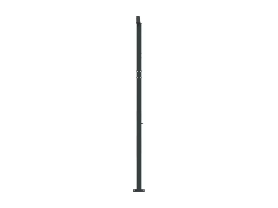 Jeu de poteaux d'auvent anthracite 600x245 cm fer