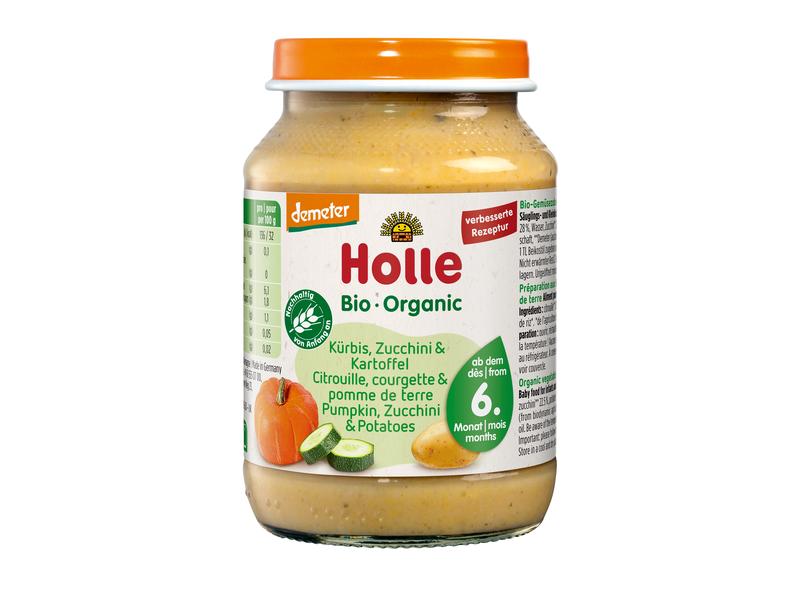 HOLLE Gemüse Kürbis Zucchini und Kartoffel 190 g Bio-Gemüsezubereitung