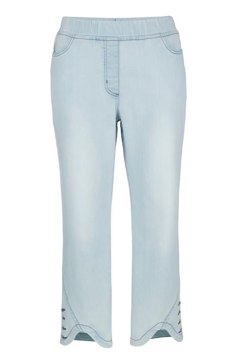 3/4-Jeans, Slim Fit, Wellensaum, 5-Pocket