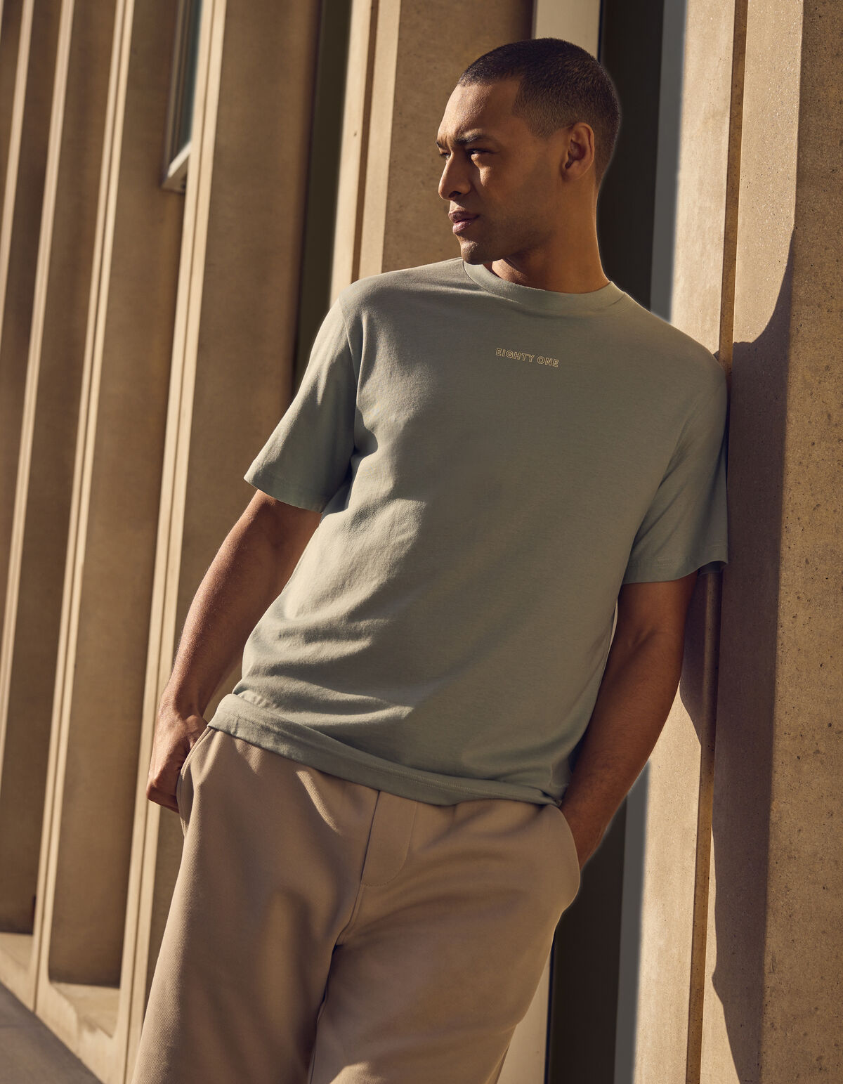 Eighty One Tekst T-shirt Lichtgroen