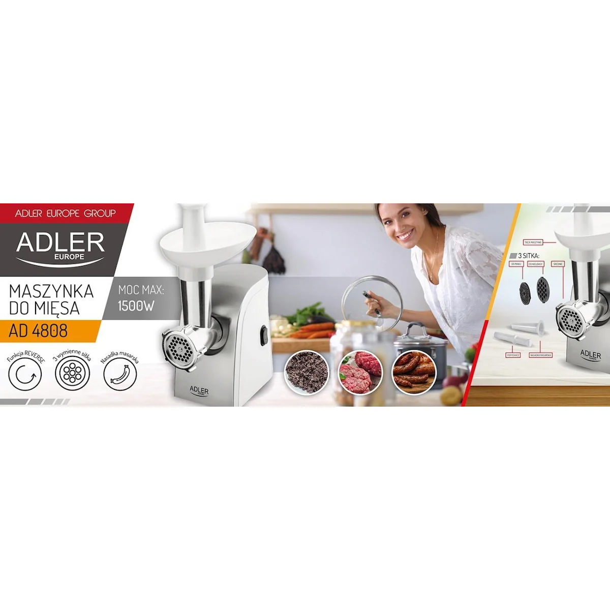 Adler Ad 4808 Köttkvarn