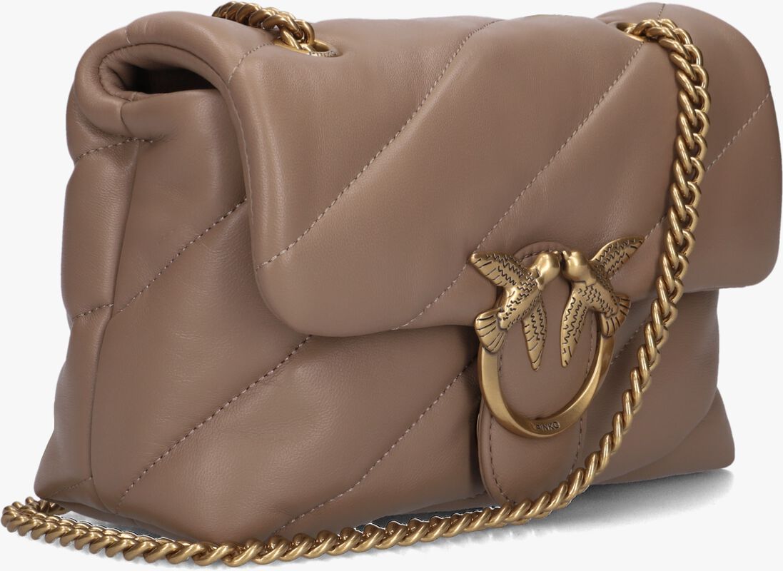 taupe pinko schoudertas love puff mini