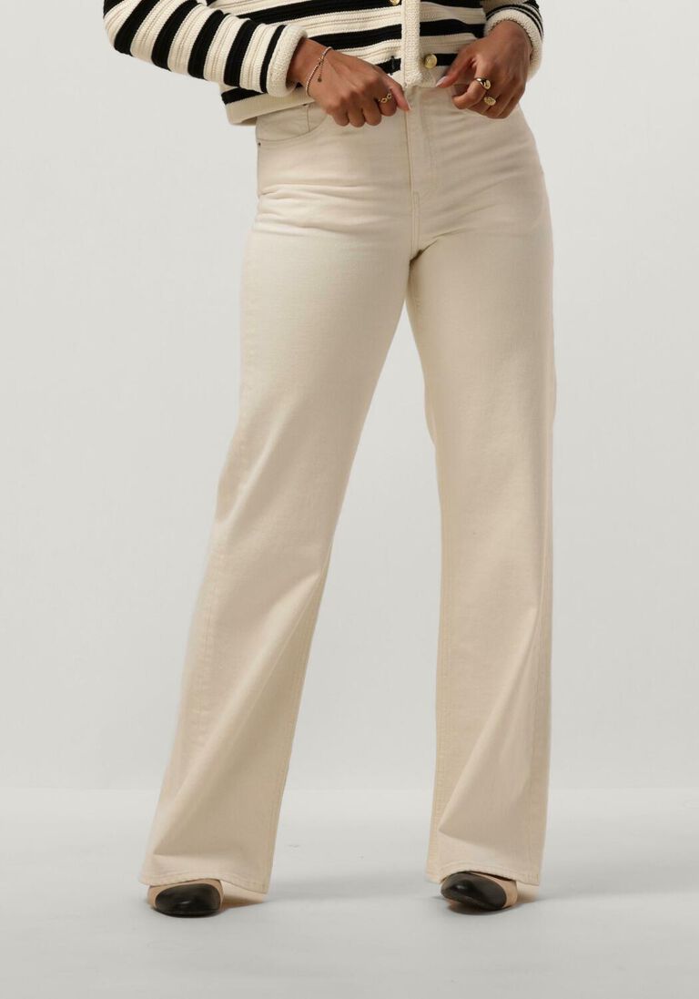 ANOTHER LABEL gebroken wit another label straight leg jeans moore denim pants