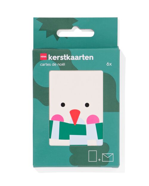 6 petites cartes de Noël avec enveloppe