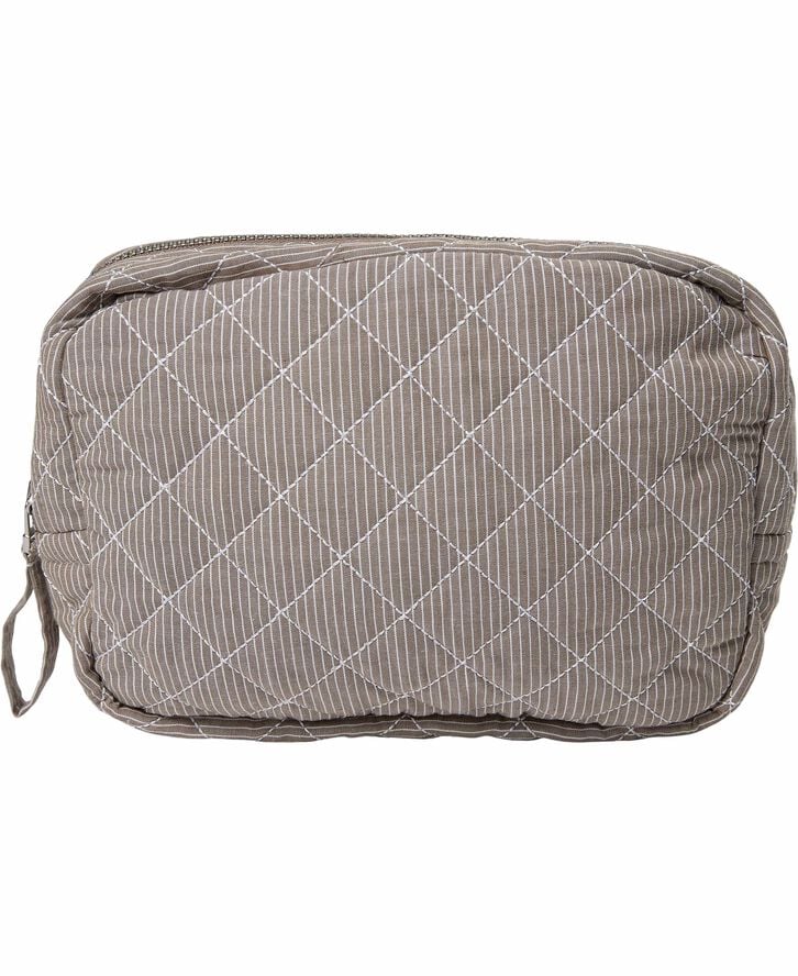 Magasin du Nord Collection Moira 3 makeup bag Fossil Stripe XS