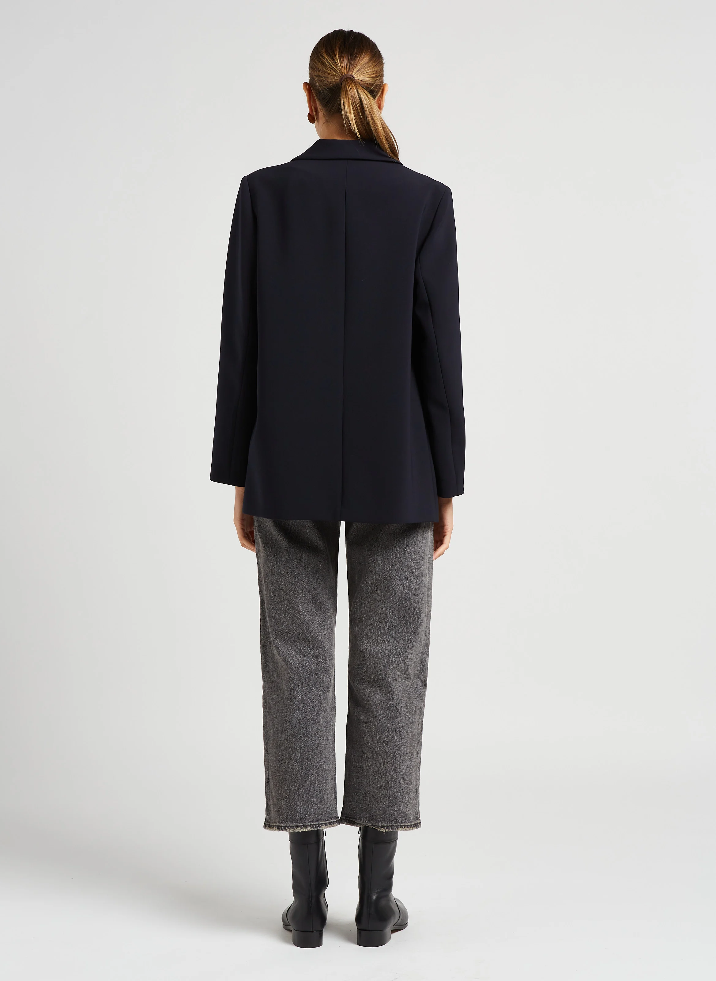 ECAILLE - Bottines plates en cuir lisse | Noir