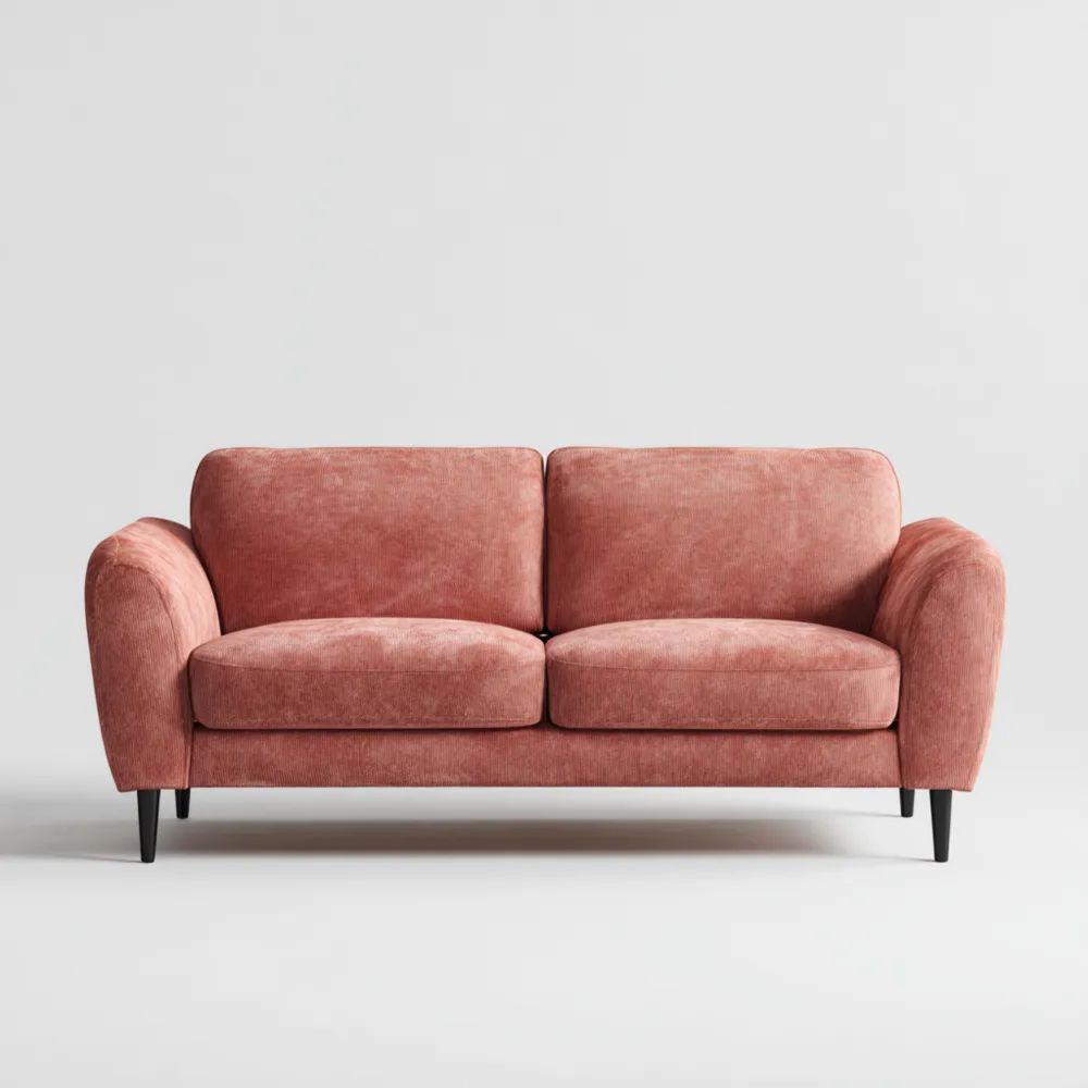 2-Sitzer-Sofa Stoff 150x85x85 cm – Korallenrot