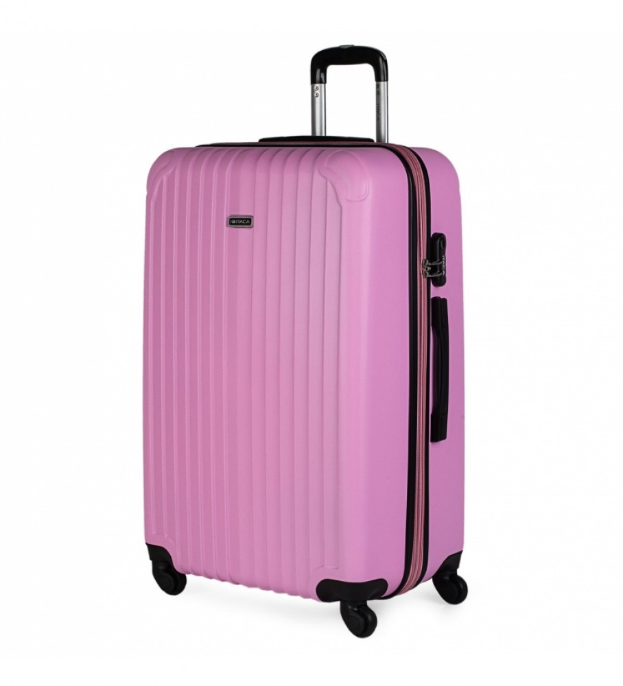 Mala de viagem rígida grande XL ITACA com 4 rodas T71570 Antracite - 76 x 49 x 30 cm -