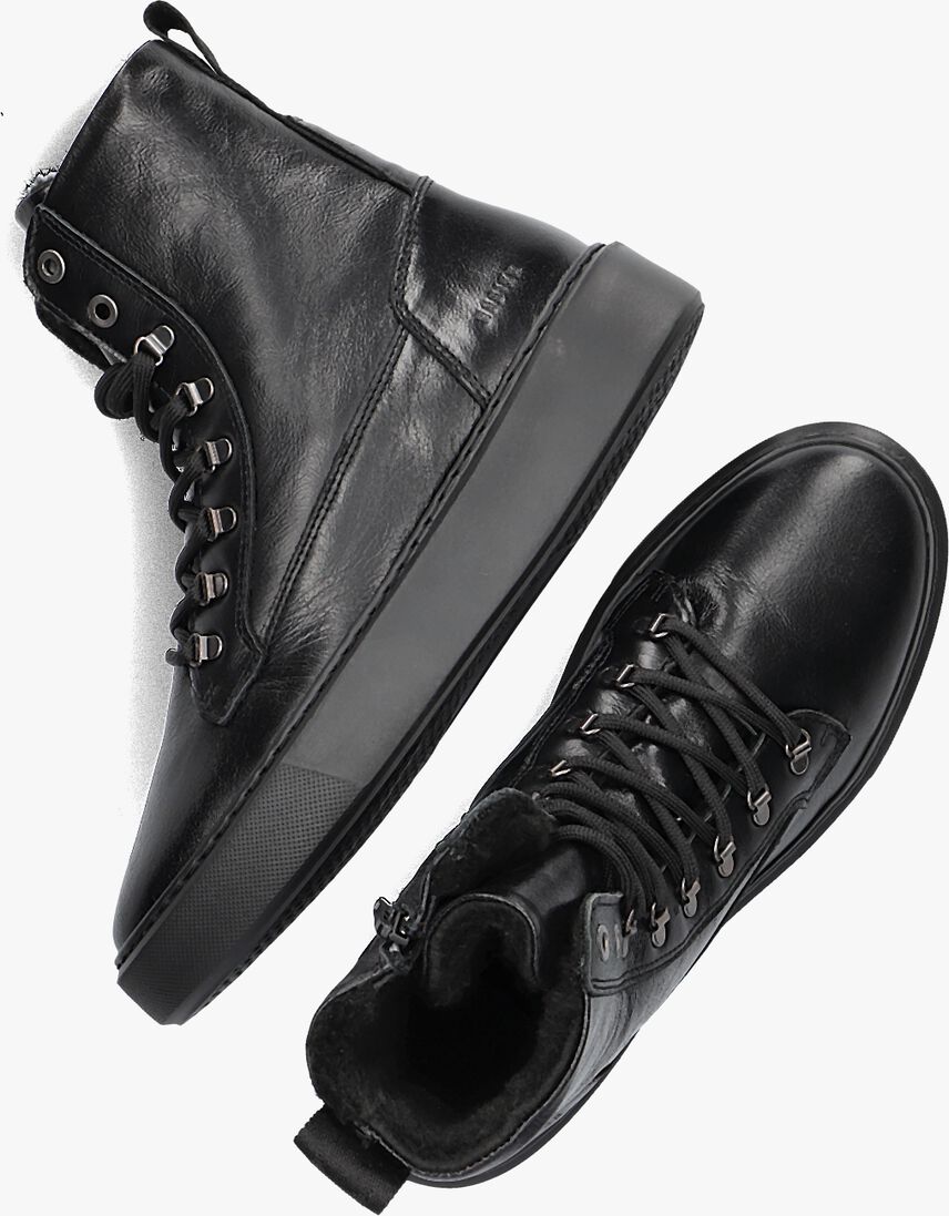 NUBIKK zwarte nubikk hoge sneaker vince dunya fur