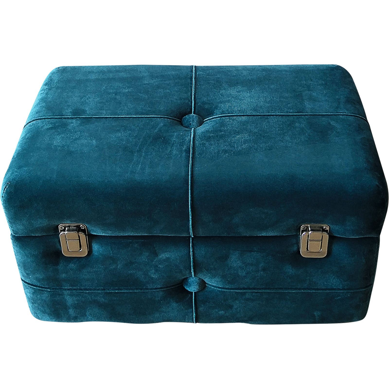 Truhe Velvet petrol 35 x 21 x 19 cm