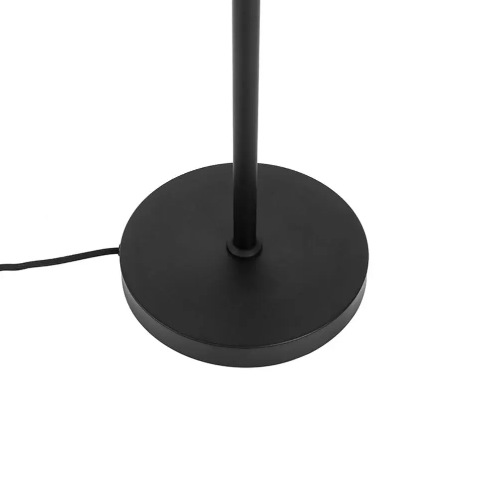 QAZQA Design vloerlamp zwart 3-lichts verstelbaar - Mesh - Zwart