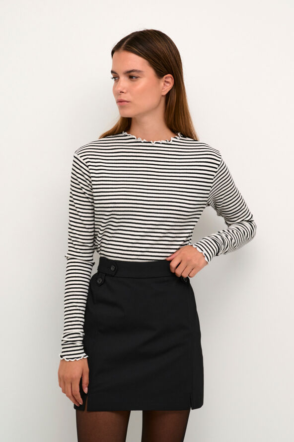 Karen by Simonsen CandaceKB Stripe LS Egret/meteorite stripe