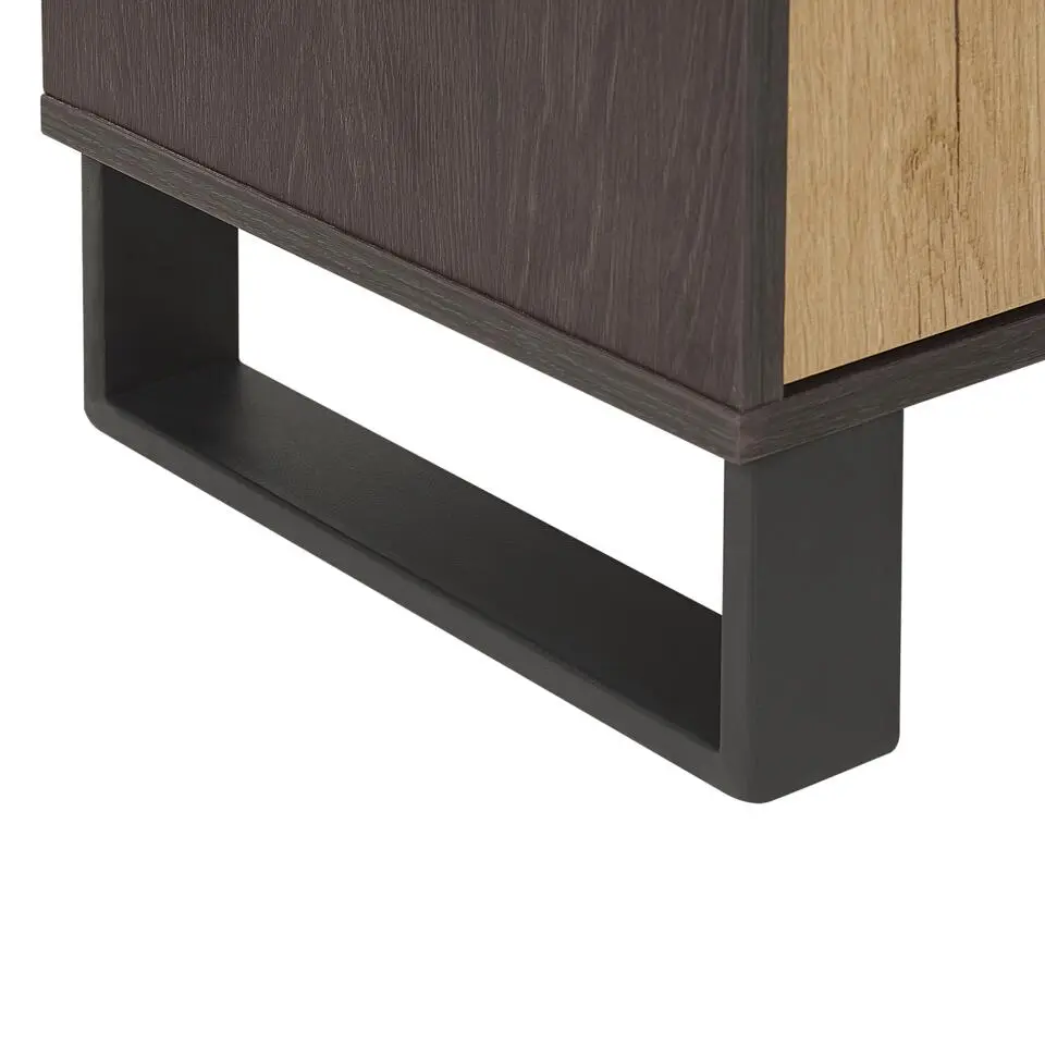 ELDA - Sideboard - Lichte houtkleur/Donkerbruin - MDF