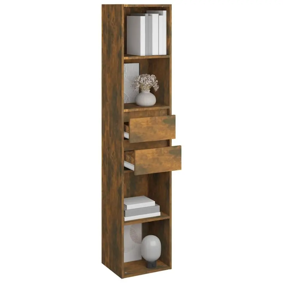 vidaXL - Boekenkast - Eikenkleurig - Bewerkt hout - 36 x 30 x 171 cm