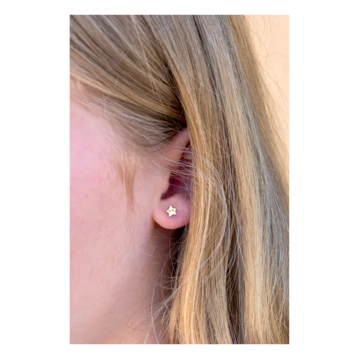 Adorabili Boucles d'oreilles Asymétriques Etoiles | Doré