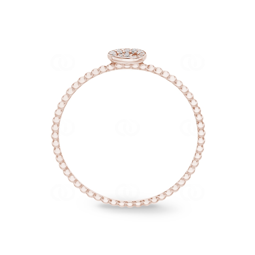 Damenring 750/18 K Roségold mit Diamanten 0.06 ct H/si by CHRISTIAN