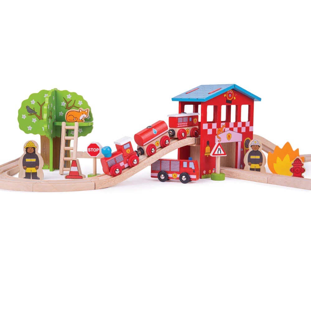 Circuit de train caserne de pompiers