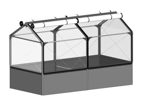 Carré potager premium avec serre Basic air Longueur 240 cm