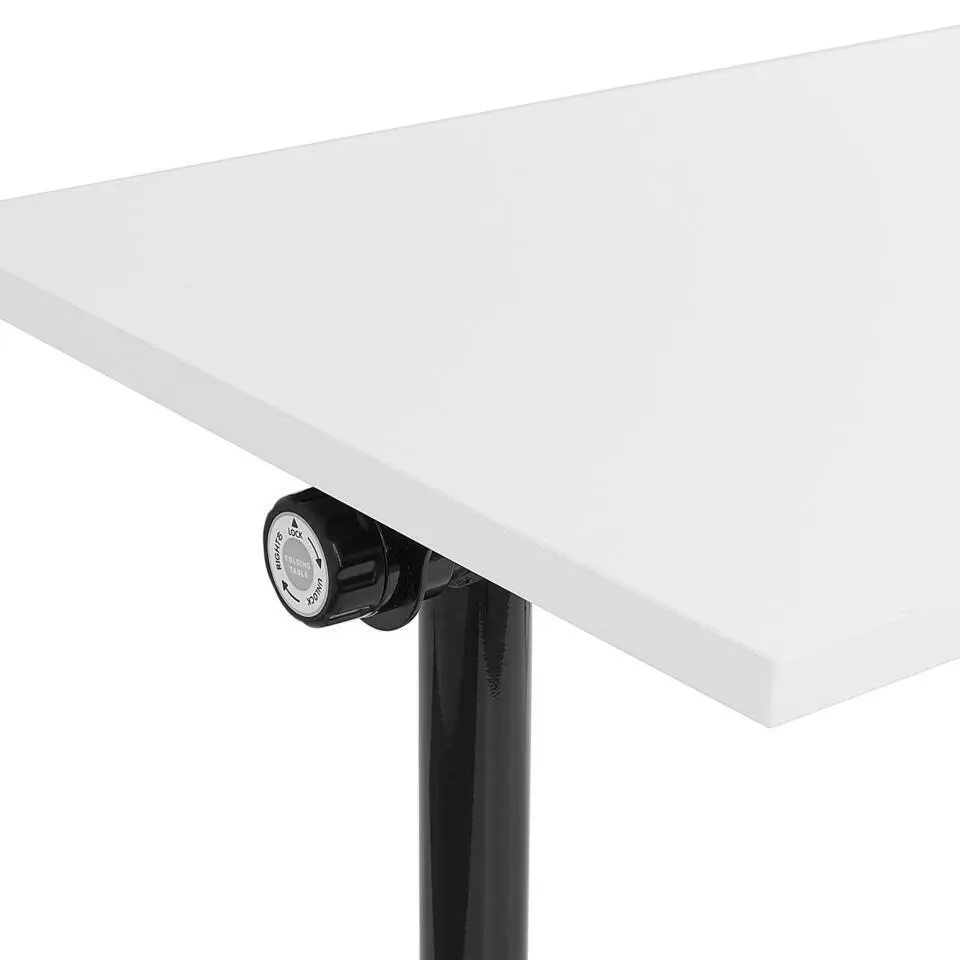 CAVI - Bureau verstelbaar - Wit/Zwart - 120 x 60 cm - Metaal