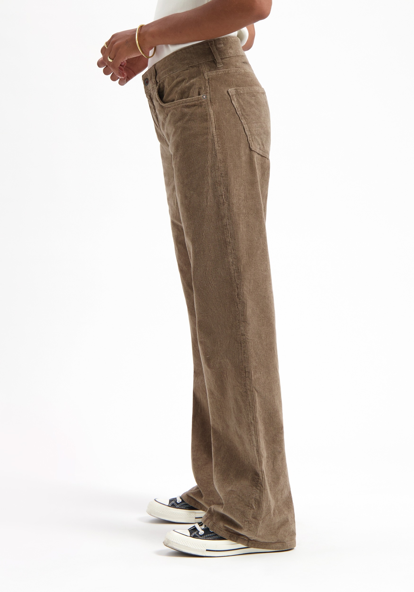 Kuyichi Cord-Hose Lena Loose Corduroy Taupe