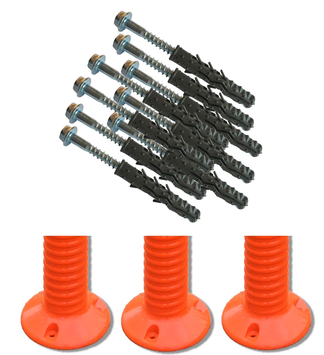 Flexibele ECO oranje 3-delige paal 75 cm met RA2/C reflecterende folie