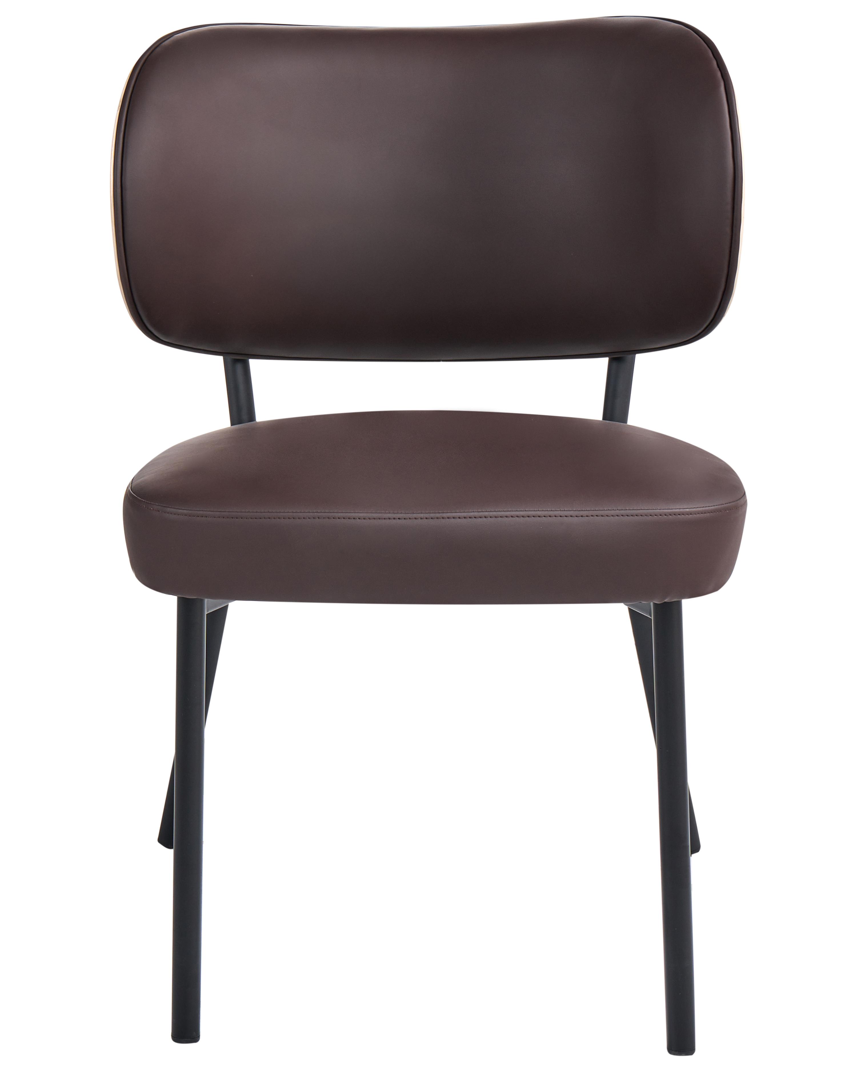 Set van 2 eetkamerstoelen WONDER Kunstleer Donkerbruin