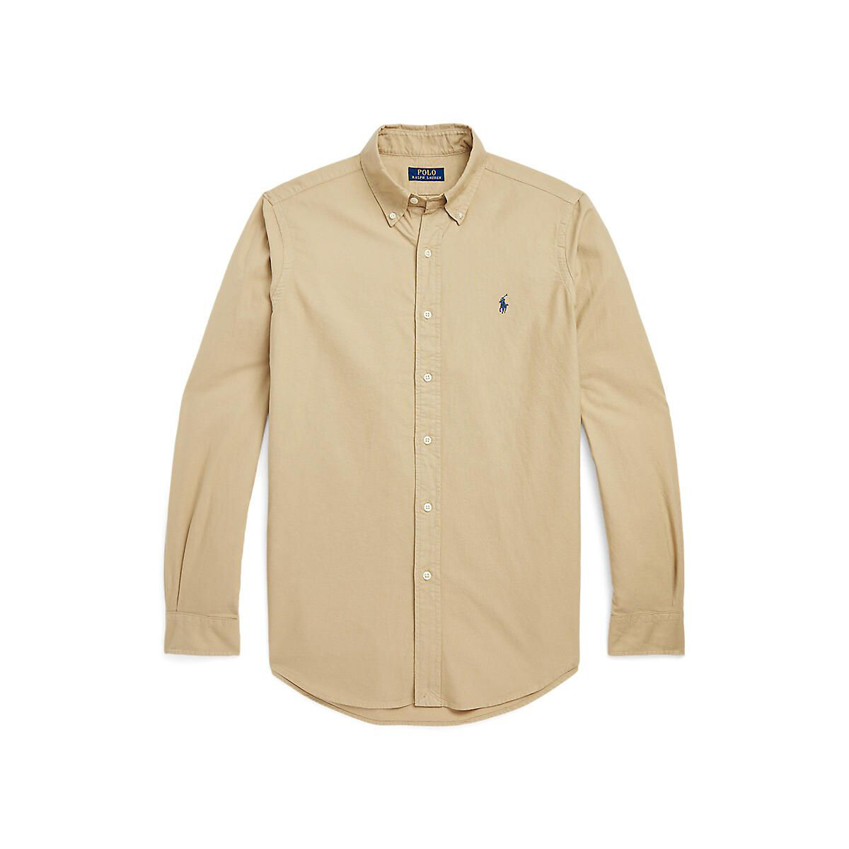 POLO RALPH LAUREN<br>Camisa Oxford Slim Fit tingida em peça