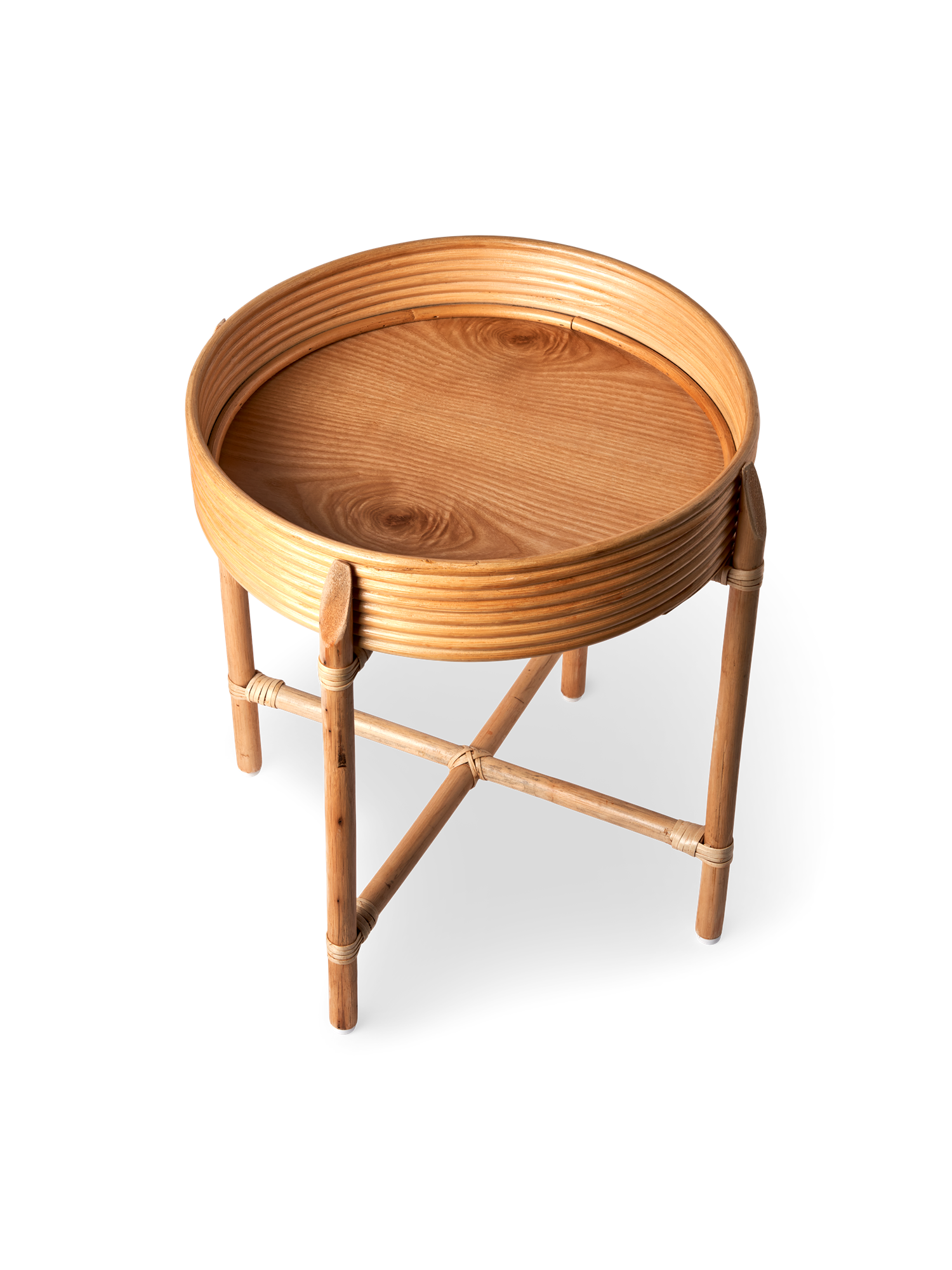 Bakkebord | Rattan/akacietræ. 40 x 45 cm. | Nature