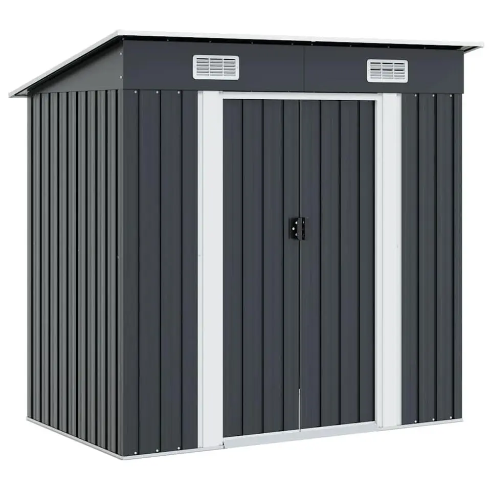 vidaXL - Tuinschuur - Antraciet - Staal