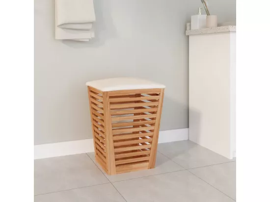 Tabouret de salle de bain 40,5x40,5x56 Bois massif de noyer