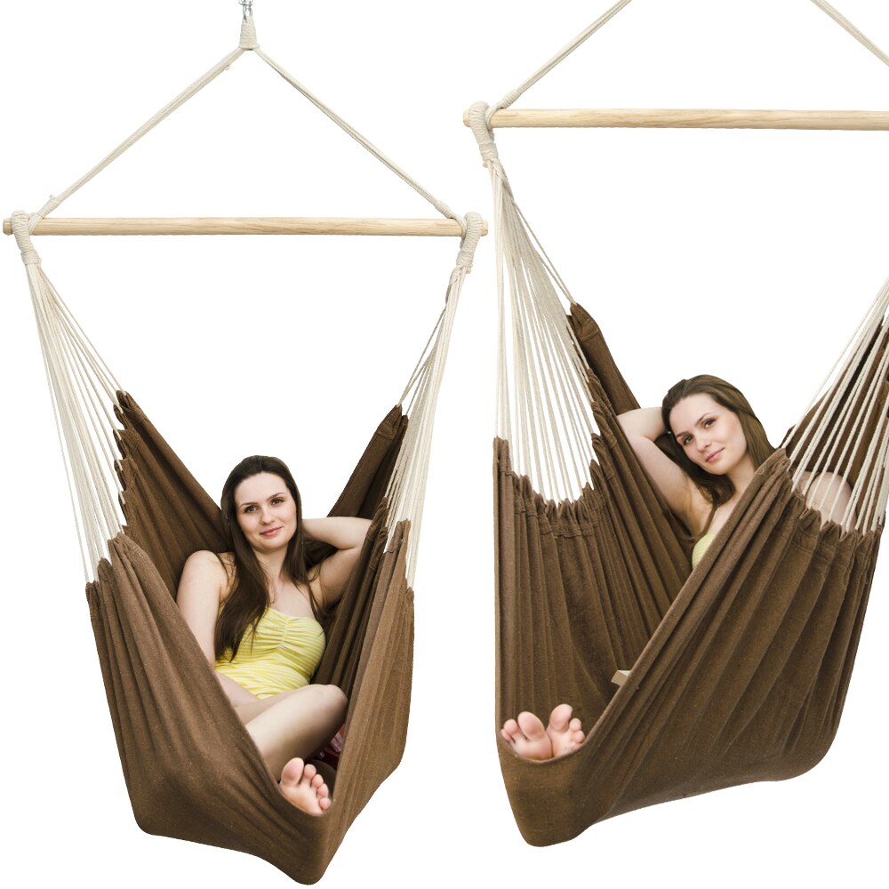 XXL Hängesessel 185x130cm Hängestuhl 2 Personen Hängesitz bis 150kg Baumwolle Hängematte 360° Swifel