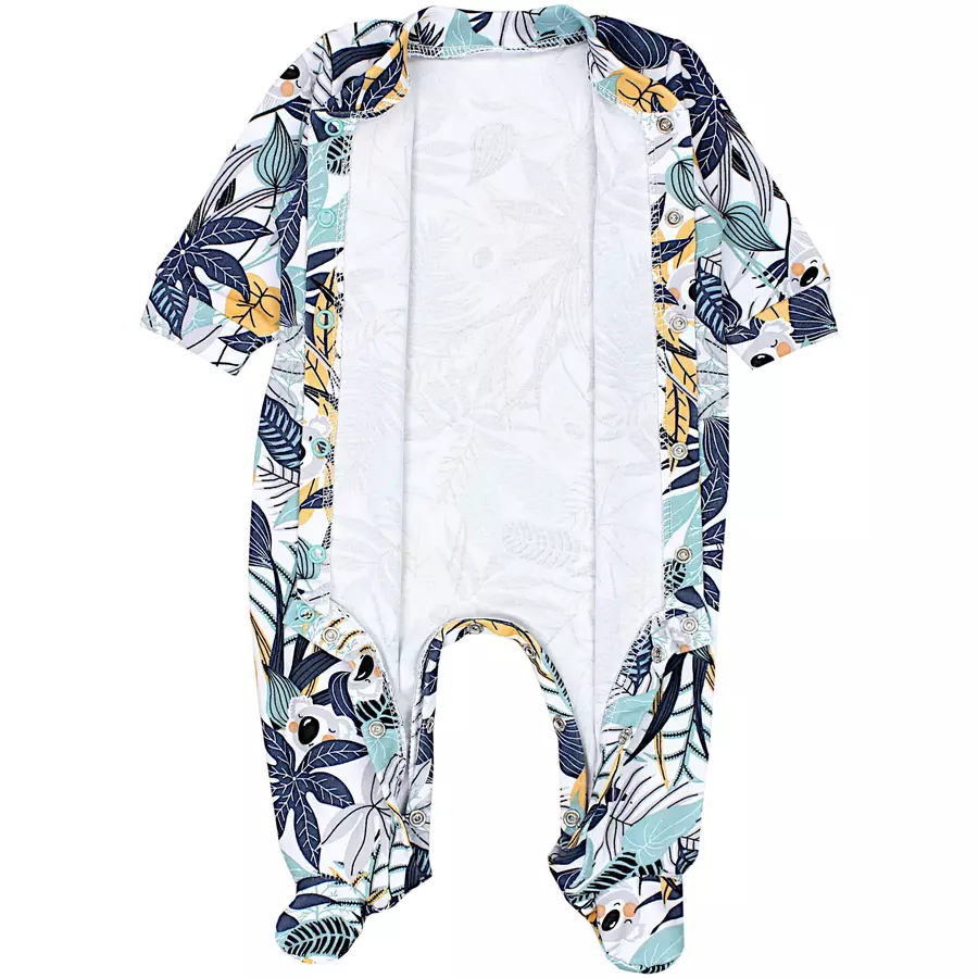 TupTam Baby Jungen Schlafstrampler mit Fuß 3er Pack orange