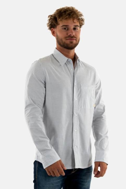Chemise calvin klein jeans oxford 0fb white china blue stripe