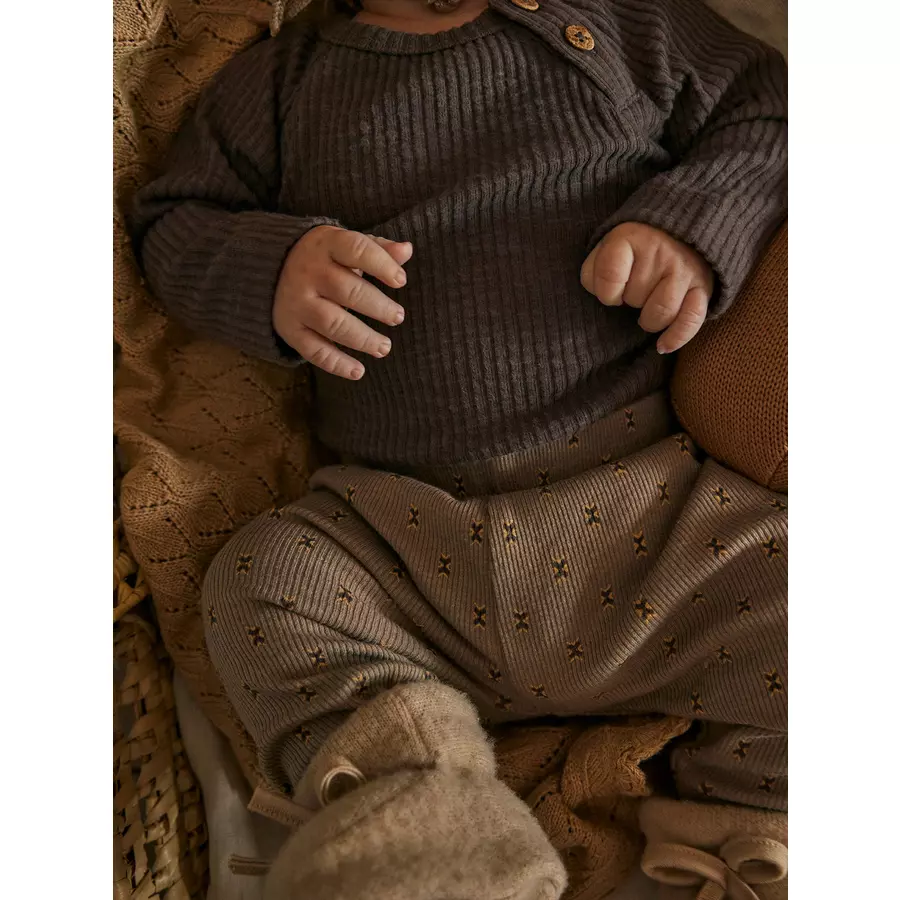 Lil'Atelier Langarmbody Nbmrajo Plum Truffle
