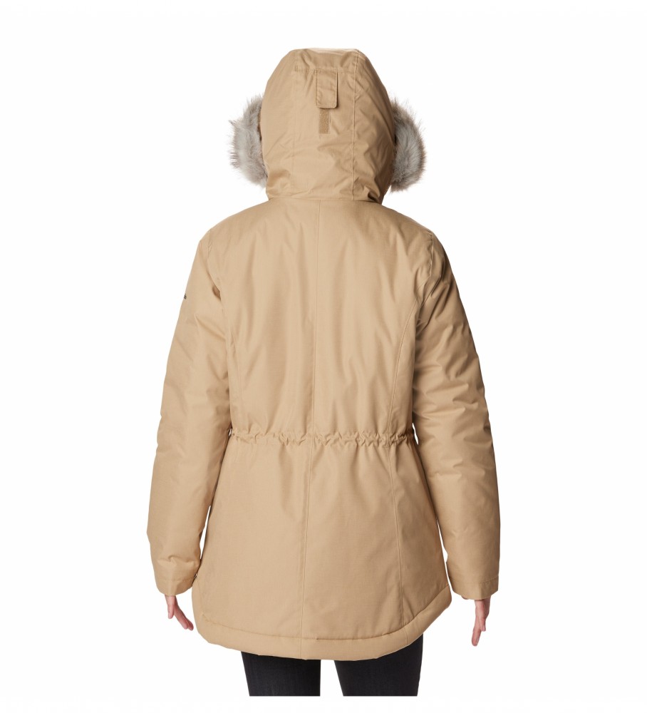 Jaqueta impermeável Columbia Parka Suttle Mountain II bege