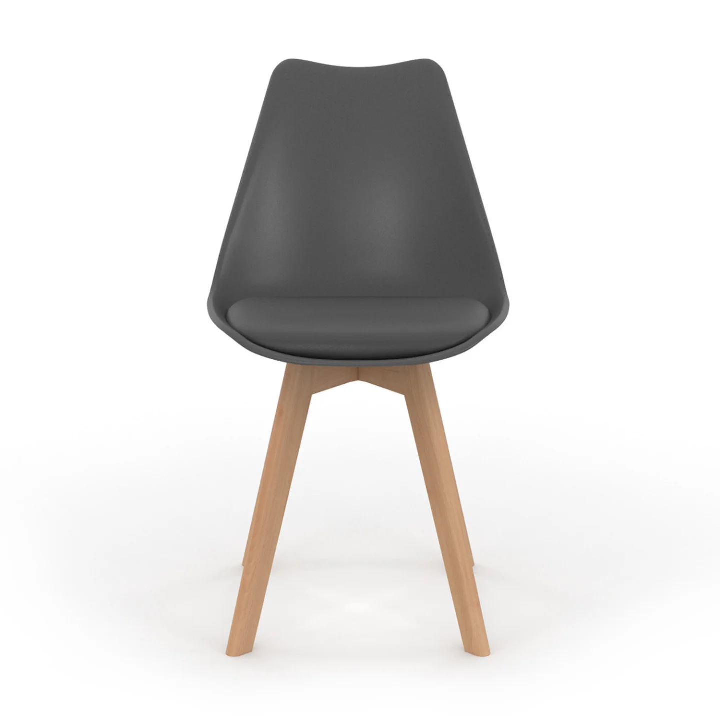Lot de 4 chaises scandinaves SARA mix color gris foncé, gris clair, blanc et noir