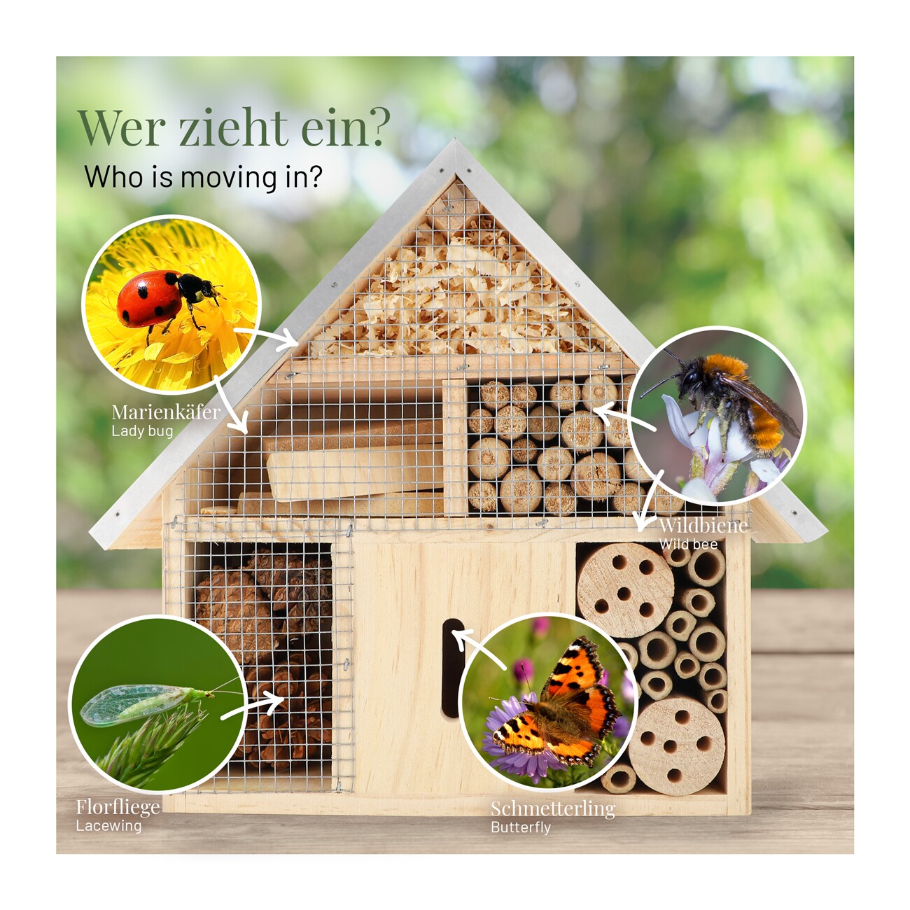 WILDLIFE HOME Insektenhotel mit Metalldach